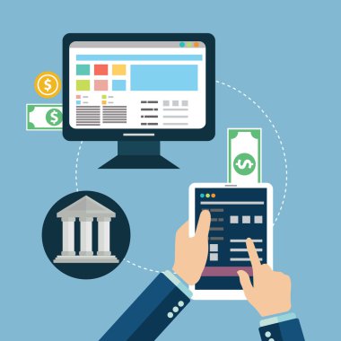 Online ödeme kaçış için simgeler