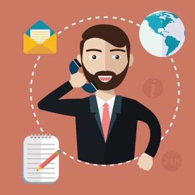 iş müşteri bakım hizmeti kavramı