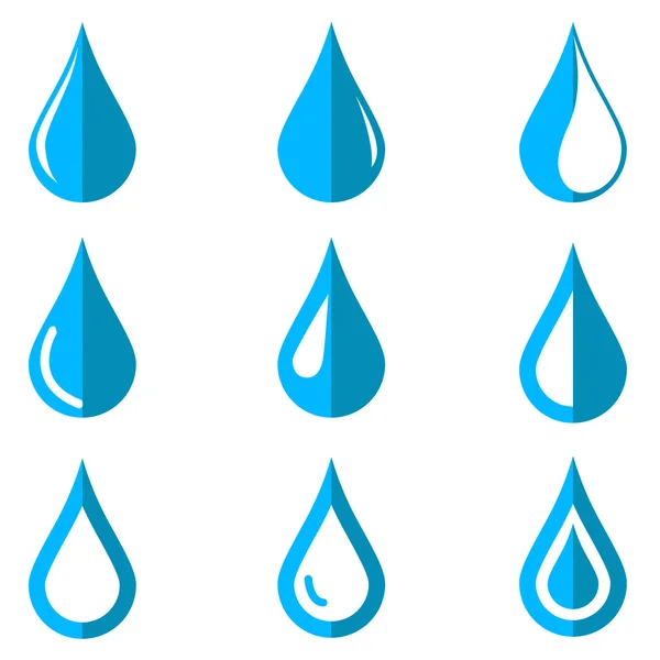 Water Drops Icon Set — Stockvector