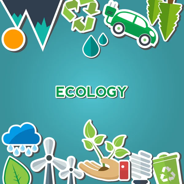 Environment and eco signs and symbols — Stock Vector