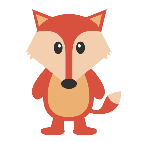 Ikona roztomilé lišky — Stockový vektor