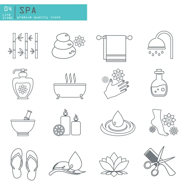 Spa and Beauty icon set — Stock Vector