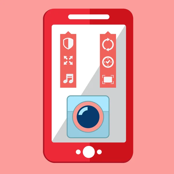 Application de caméra smartphone — Image vectorielle