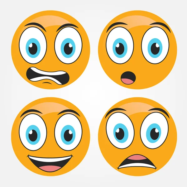 Set di icone Emoticons — Vettoriale Stock