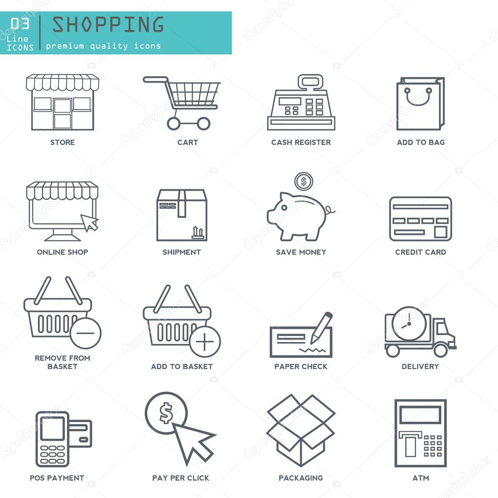 Basket market buy shop store design Royalty Free Vector