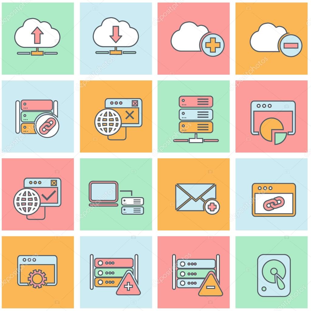 Database server icon set