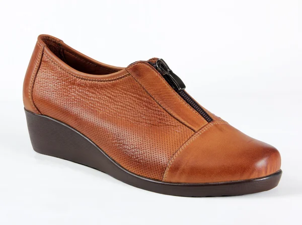 Läder och fashionabla damer skor — Stockfoto