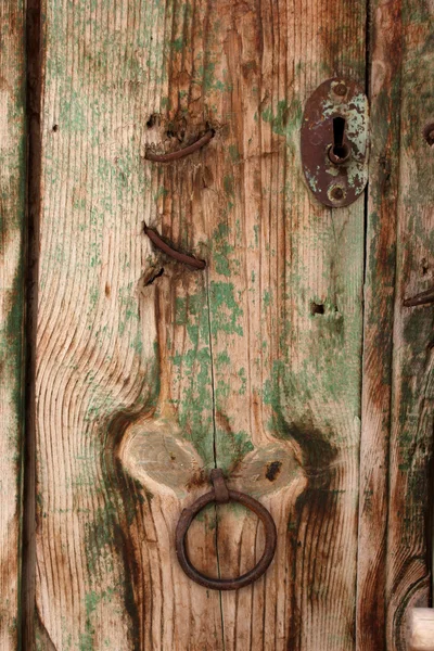 Staré dveře dřevěné přírodní — Stock fotografie