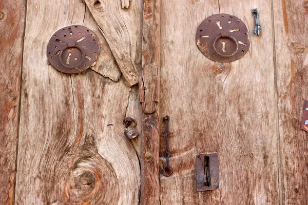 Old natural wood doors — Stock Photo, Image