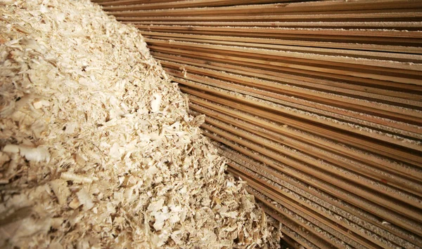 Madeira e aparas de madeira fundo — Fotografia de Stock