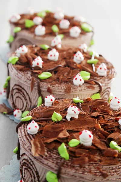 Frische Schokolade Geburtstagstorte — Stockfoto