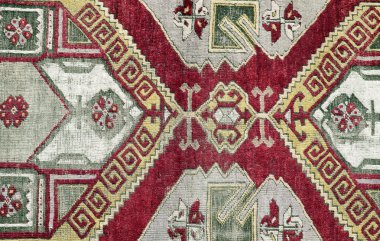 El yapımı dekoratif ve otantik Türk halı