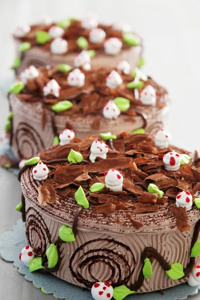 Chocolate birthday cake background
