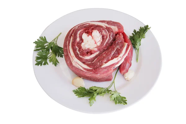 Steak elszigetelt fehér — Stock Fotó