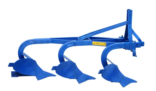 Agricultural Machinery Blue Plow — Stock Photo, Image