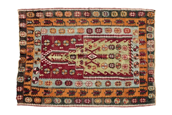 El yapımı dekoratif yün kilim — Stok fotoğraf