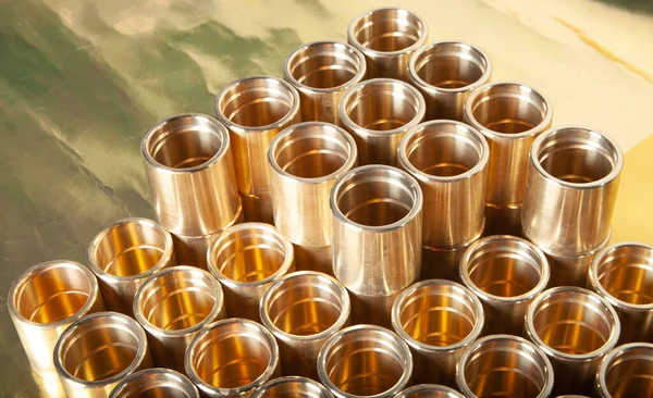 Technologie Inżynieryjne Metalowe Nowe Mosiężne Cylindry — Zdjęcie stockowe