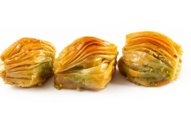 Fıstıklı Türk tatlı baklavası.