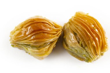 Fıstıklı Türk tatlı baklavası.