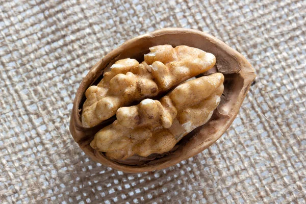 Frische Walnüsse Auf Klette Gesunde Ernährung — Stockfoto