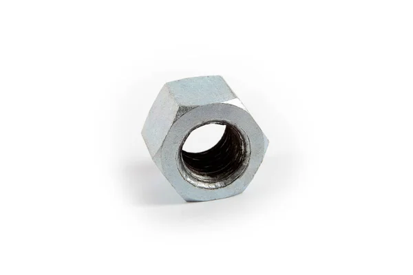 Metal Nut White Background — Stock Photo, Image