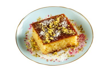 Ev yapımı geleneksel Türk tatlısı Revani