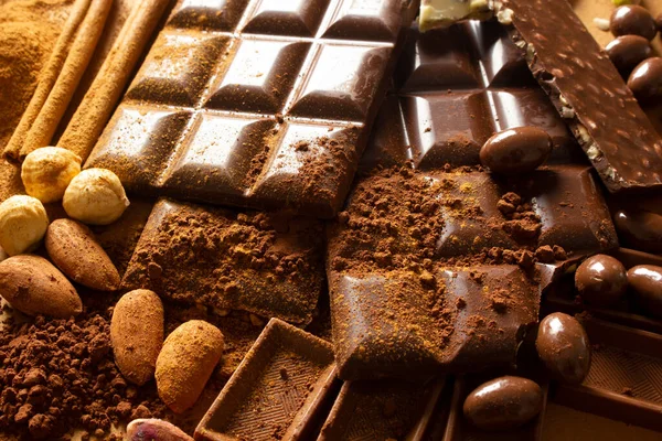 Leite Chocolate Filmagem Estúdio Contexto Textura — Fotografia de Stock