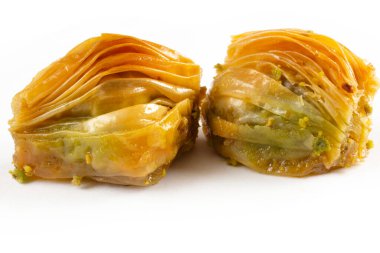 Fıstıklı Türk tatlı baklavası.