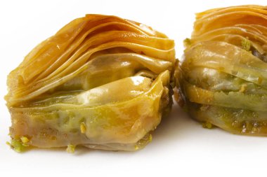 Fıstıklı Türk tatlı baklavası.