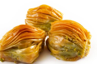 Fıstıklı Türk tatlı baklavası.