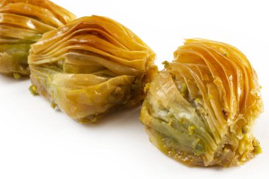 Fıstıklı Türk tatlı baklavası.