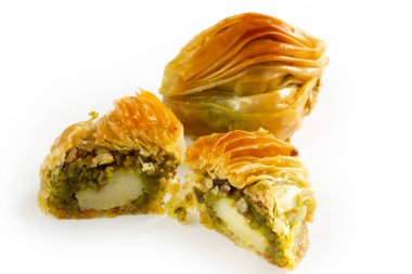 Fıstıklı Türk tatlı baklavası.