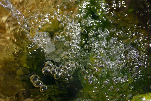 Bubbels Het Water Water Achtergrond Zoet Drinkwater — Stockfoto