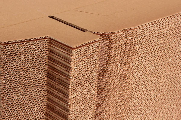 Cardboard Box Close Abstract Texture Background — Stock Photo, Image