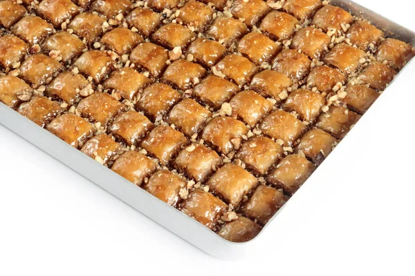 Traditionell Turkisk Baklava Brickan Turkisk Dessert — Stockfoto