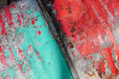 Boş paslı fıçı. Özet, arkaplan, desenli. 