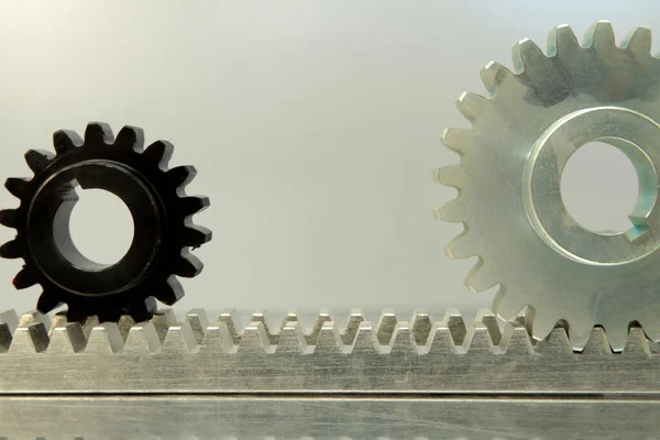 Gear Wheels Rail — Stock Photo, Image