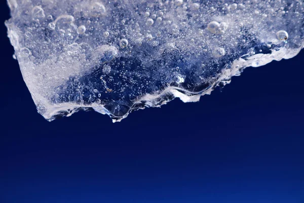 冬天的背景背景的冰纹理 — 图库照片
