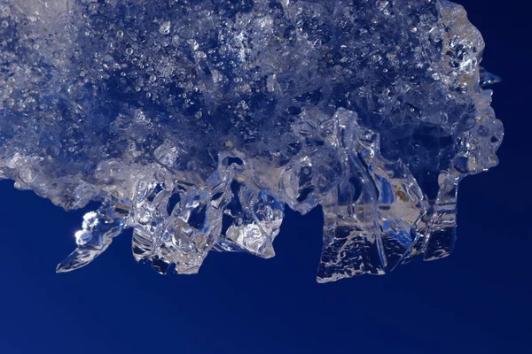 冬天的背景背景的冰纹理 — 图库照片