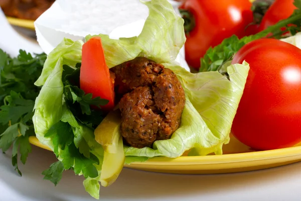 Cig Kofte Comida Turca Carne Cruda Turca Tradicional —  Fotos de Stock