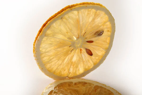 Сушені Скибочки Лимона Крупним Планом — стокове фото