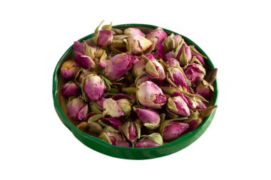 Pembe gül tomurcukları. Bitki çayı. Doku, arkaplan.