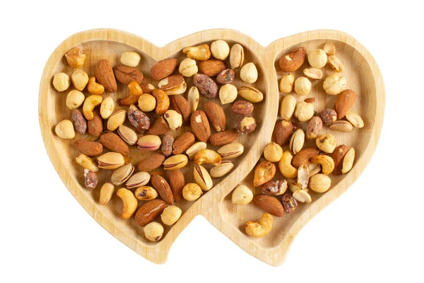 Freshly Roasted Mixed Nuts Plate — Stock Photo, Image