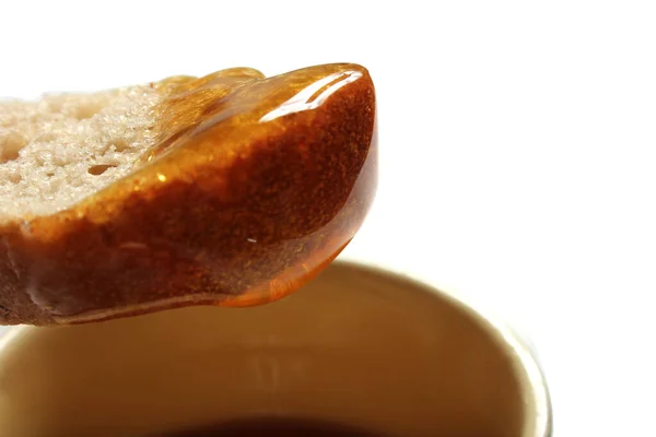 Μέλι Και Φέτα Ψωμί — Φωτογραφία Αρχείου