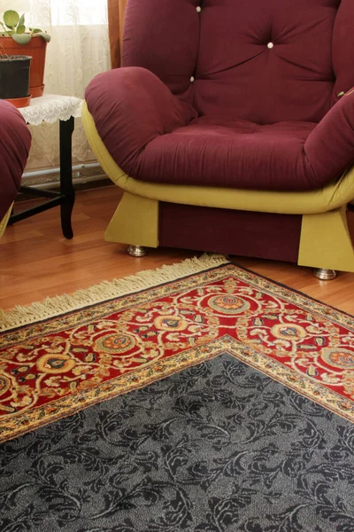 Wool Carpet Sofa Interior —  Fotos de Stock