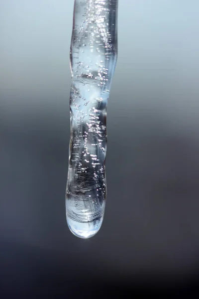 Small Icicles Hanging Roof — Stock Photo, Image