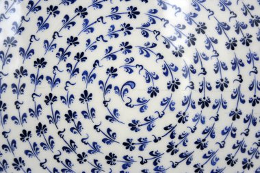 Çiçek desenli el yapımı fayans tasarımı.