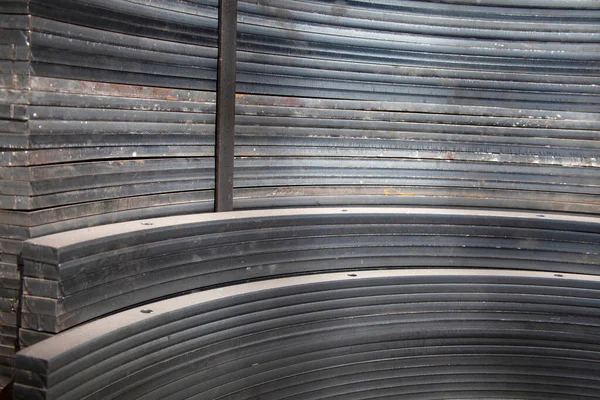 Depoda Çelik Plakalar Sanayi Geçmişi — Stok fotoğraf