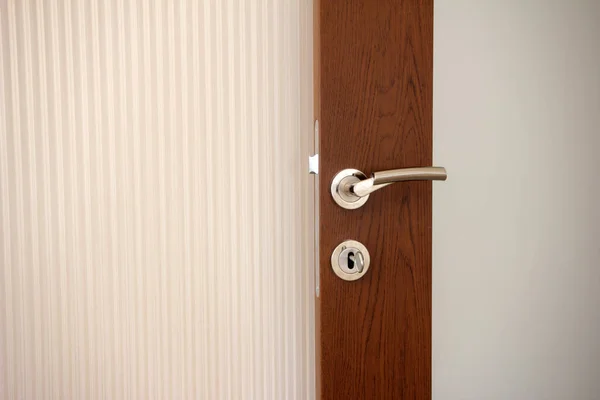 Nové Moderní Dřevěné Dveře Interiéru — Stock fotografie