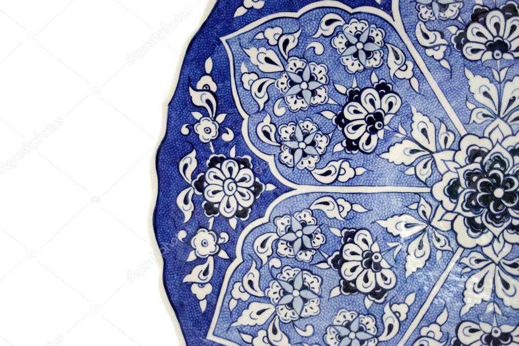 Handmade tile design with floral pattern.